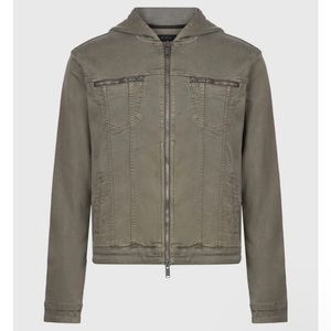 NWT John Varvatos Denim  jean hooded jacket